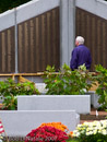 Mayor McGlynn and workers prepare for Memorial dedication